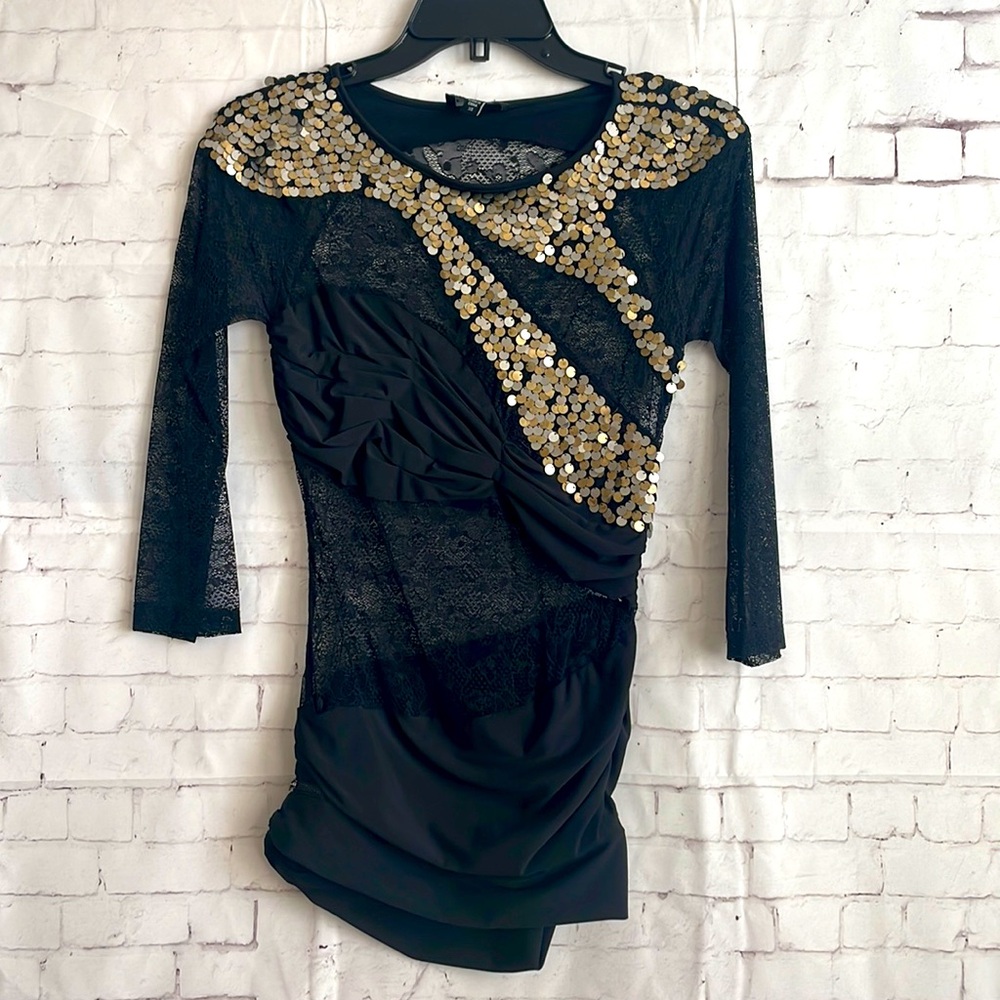 Bebe Sequin See Through Top In Size Xs - image 1